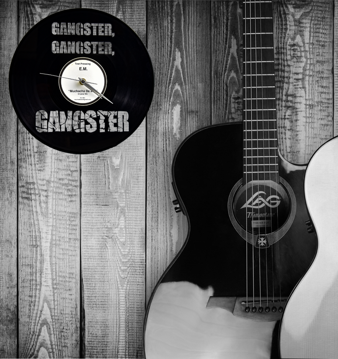 Schallplatte Uhr Musik Geschenk