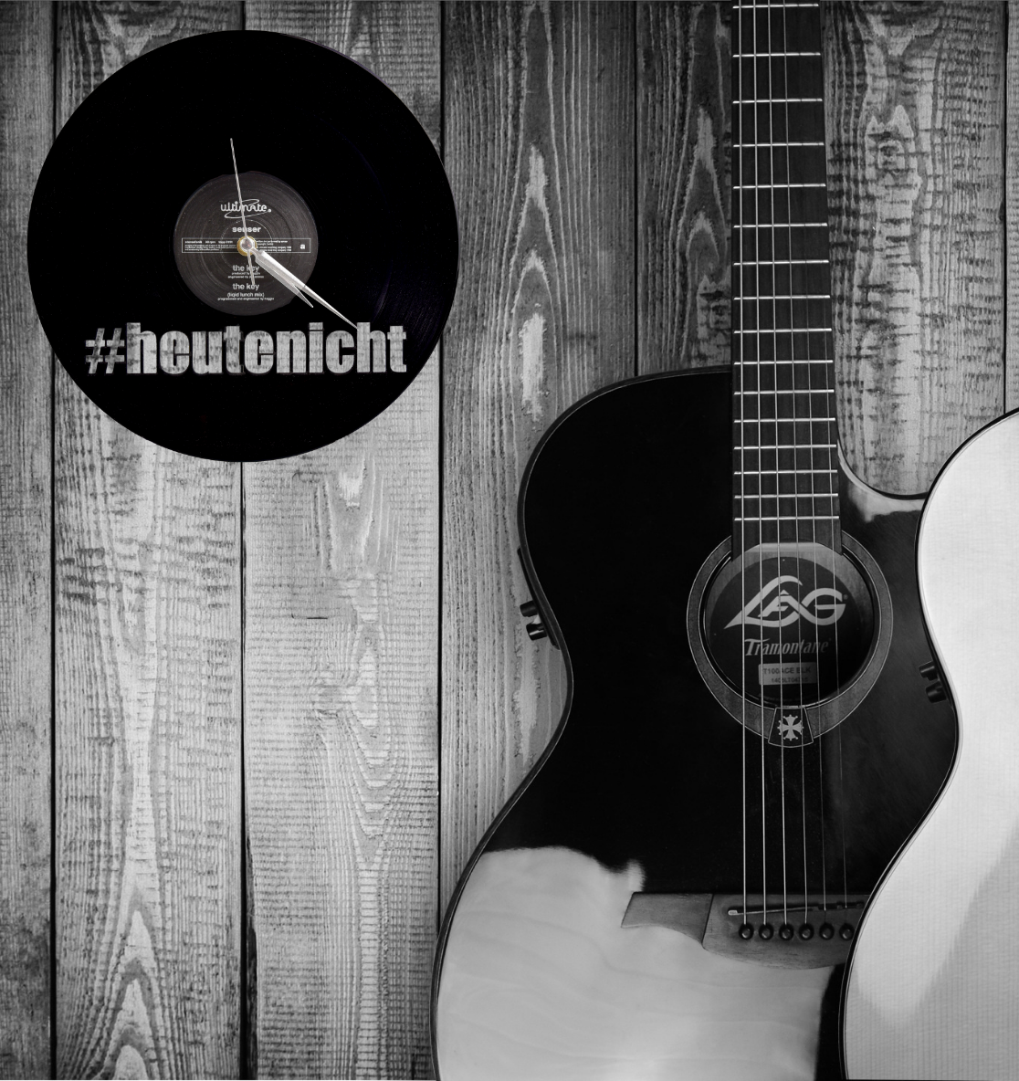 Schallplatte Uhr Musik Geschenk
