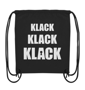 KLACK KLACK KLACK - Organic Gym-Bag mit weißer Aufschrift - Organic Gym-Bag