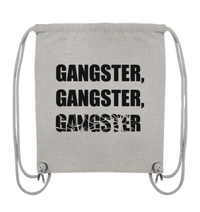 GANGSTER, GANGSTER, GANGSTER - Organic Gym-Bag mit schwarzer Aufschrift - Organic Gym-Bag